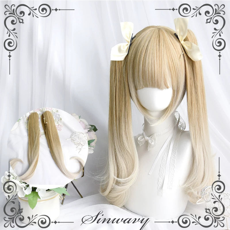 Milkshake-beige Lolita twin-tail wig - view 7