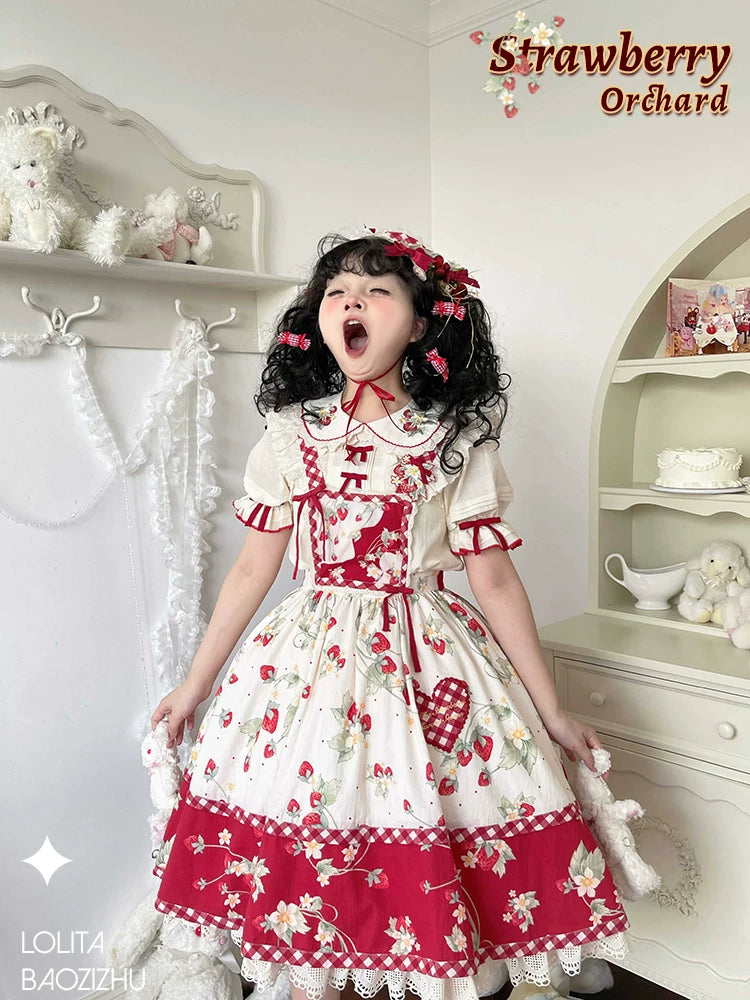BAOZIZHU Strawberry Orchard embroidered Lolita blouse - view 5