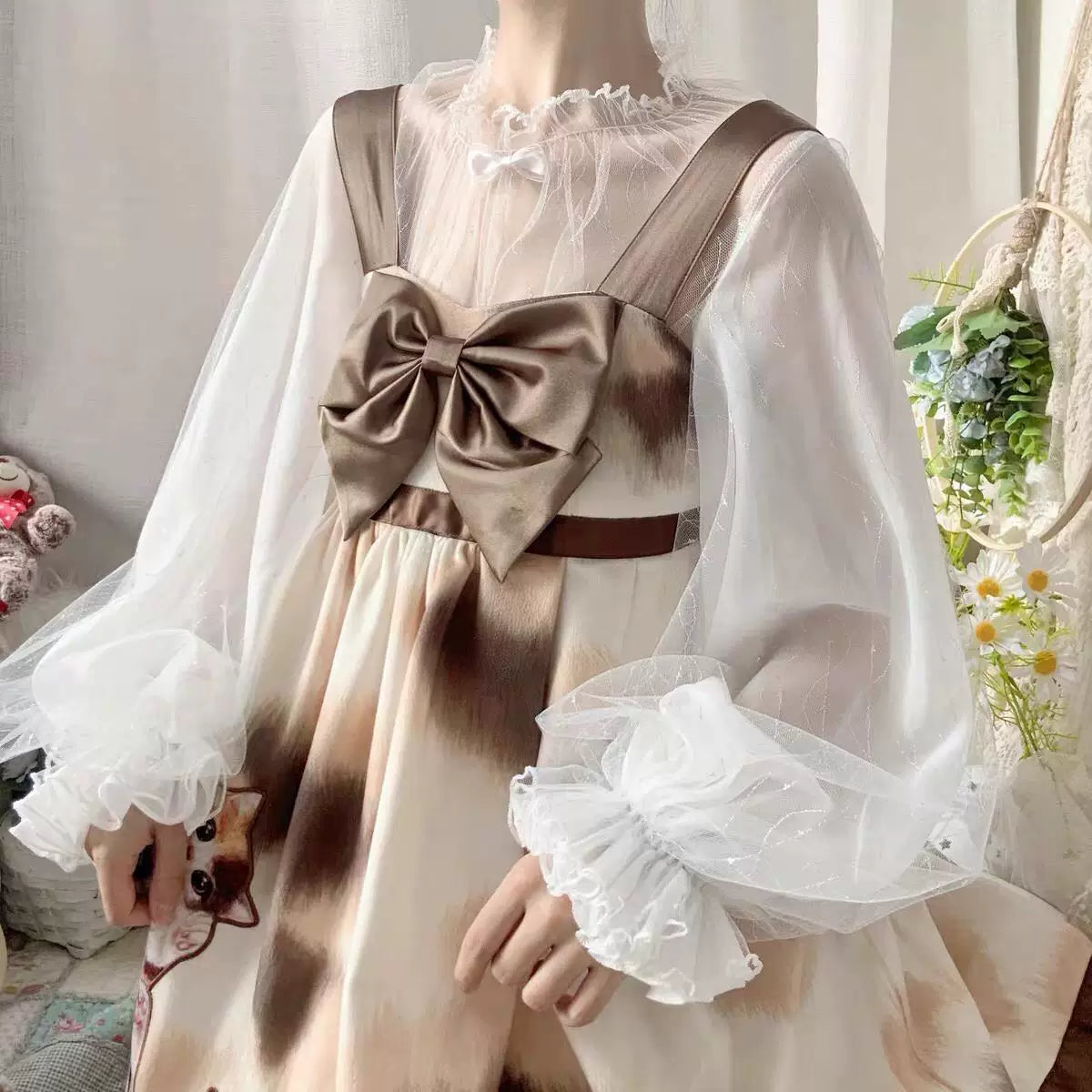 Sweetheart Dream Machine - Siren - Mesh Inner Layer with Lantern Sleeves