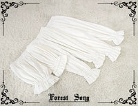Forest Song - Winter Warmth - Double-Layer Fleece Lolita Bloomers - White Short Bloomers (Double-Layer Fleece) / One Size