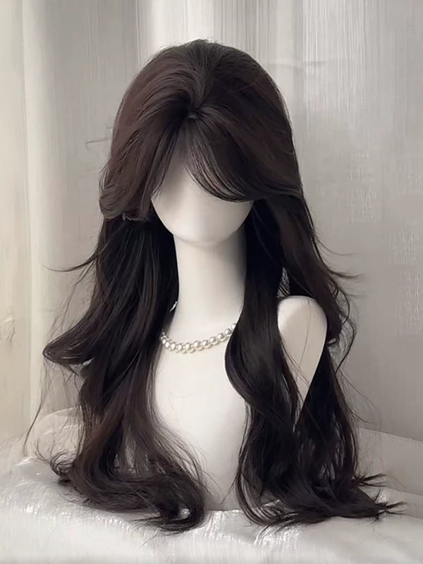 Kunkun Fish long black tea wavy wig - view 1