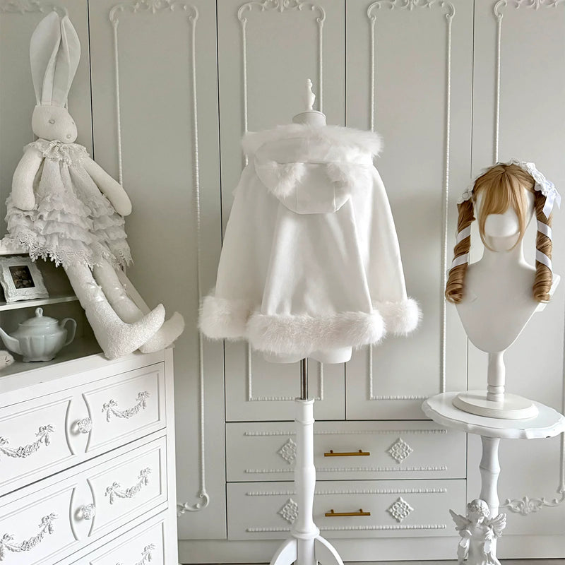 Candy Dream Fluffy Cat Fleece-Lined Lolita Cape — additional product view