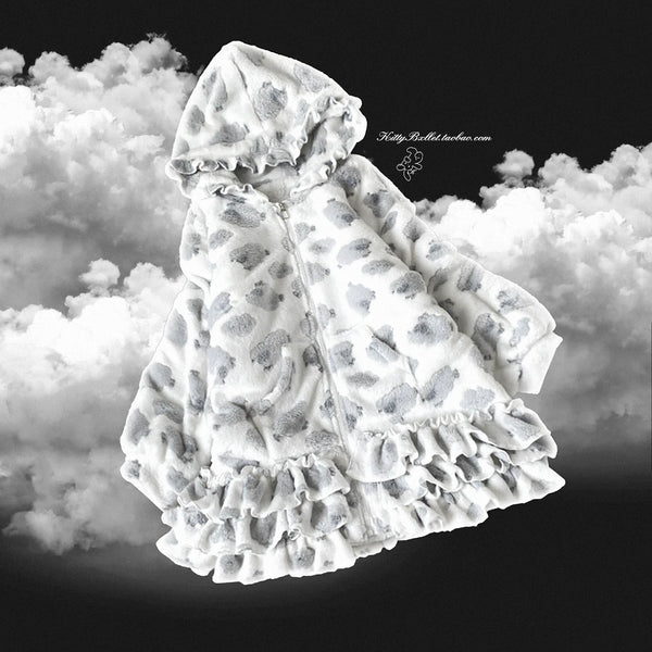 KittyBxllet Dreamcore Lamb Plush-Hem Layered-Look Jacket — additional product view