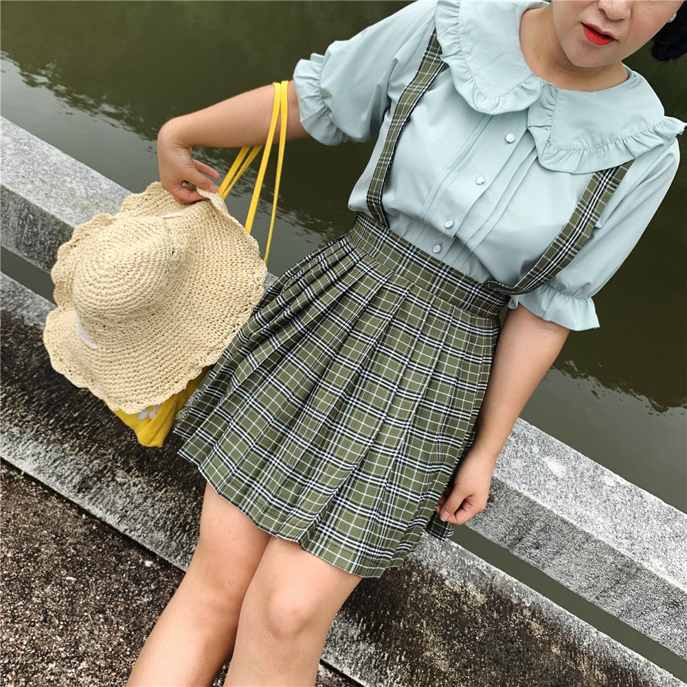 Niu Niu - Plus Size Lolita Blouse - Oversized Short Sleeve Shirt Innerwear