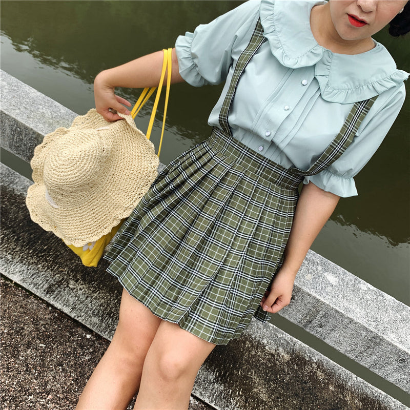 Niu Niu - Plus Size Lolita Blouse - Oversized Short Sleeve Shirt Innerwear