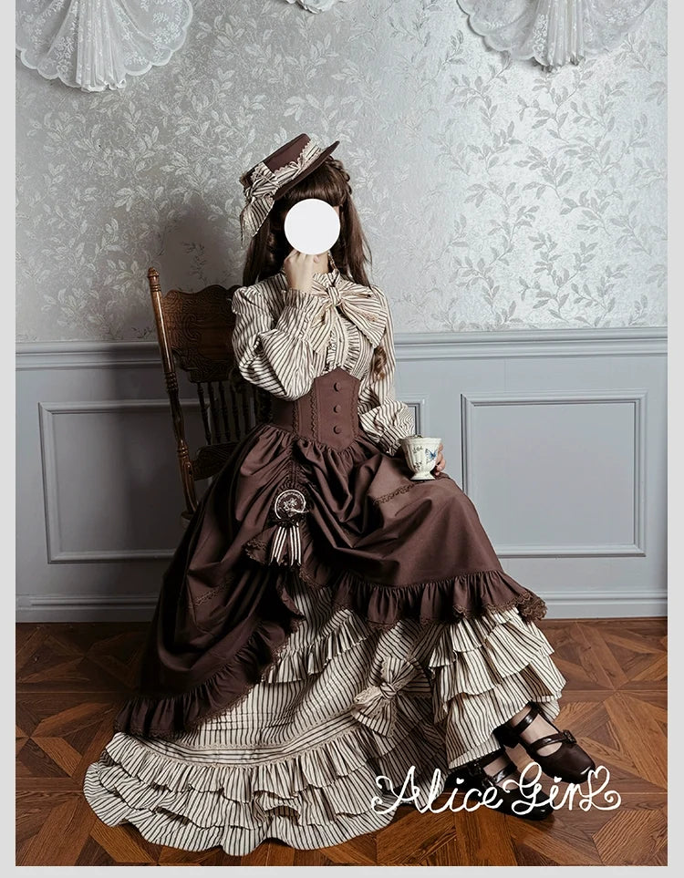 Alice Girl - Duke of Victoria - Classic Lolita SK & Overskirt Set