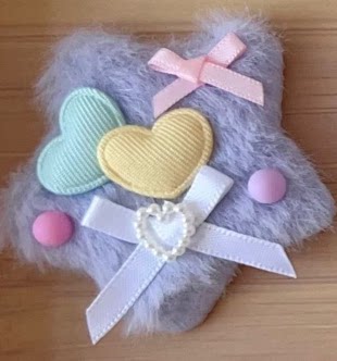 Golden Pikaka - Pastel Star Hair Accessories - Fluffy Star Hair Clip