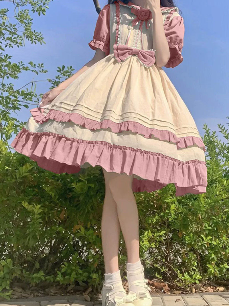 Yueele - Pastel Garden - Plus-Size Sweet Lolita OP Dress - detail view 5
