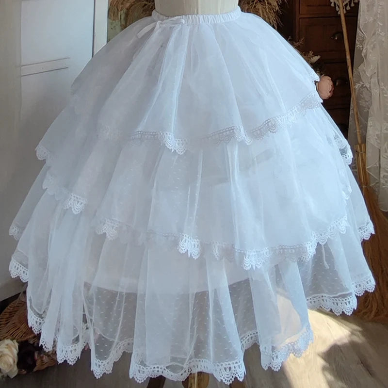 Motadalu - Magic Petticoat - Lolita Hoop Petticoat with a three-layer flounce hem - product detail 10