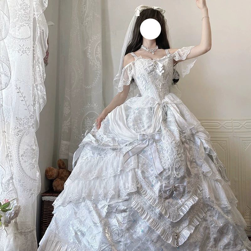 Snow Meow -  Wedding Japanese Style Sweet Princess Gown Daily Outfit