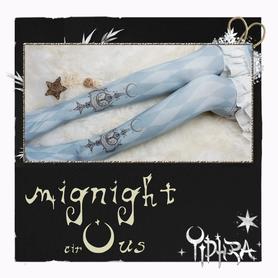 Yidhra Midnight Circus Printed Lolita Tights – detail view 11