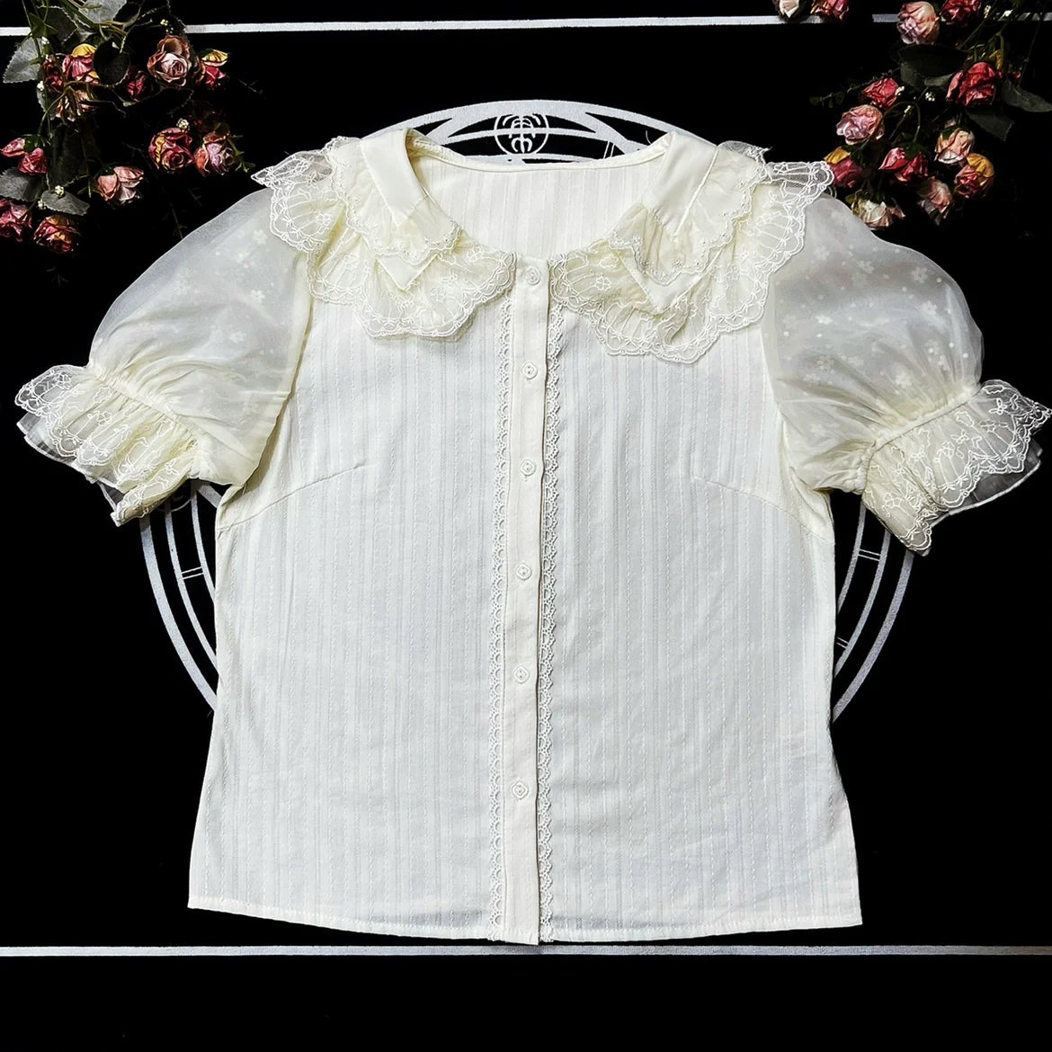 DMFS Lolita - DMFS - Sweet Lolita Shirt Cotton Lolita Blouse Doll Collar