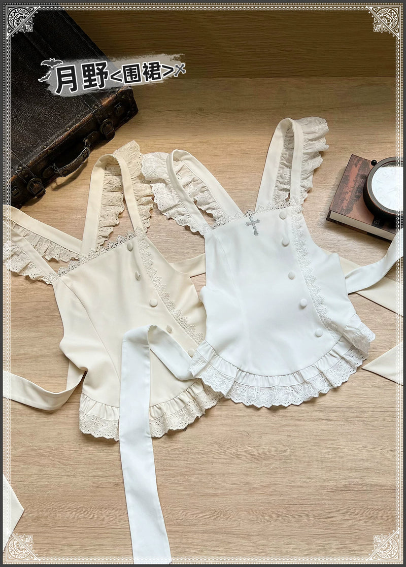 With PUJI - Tsukino Apron - Lolita Apron detail view 6