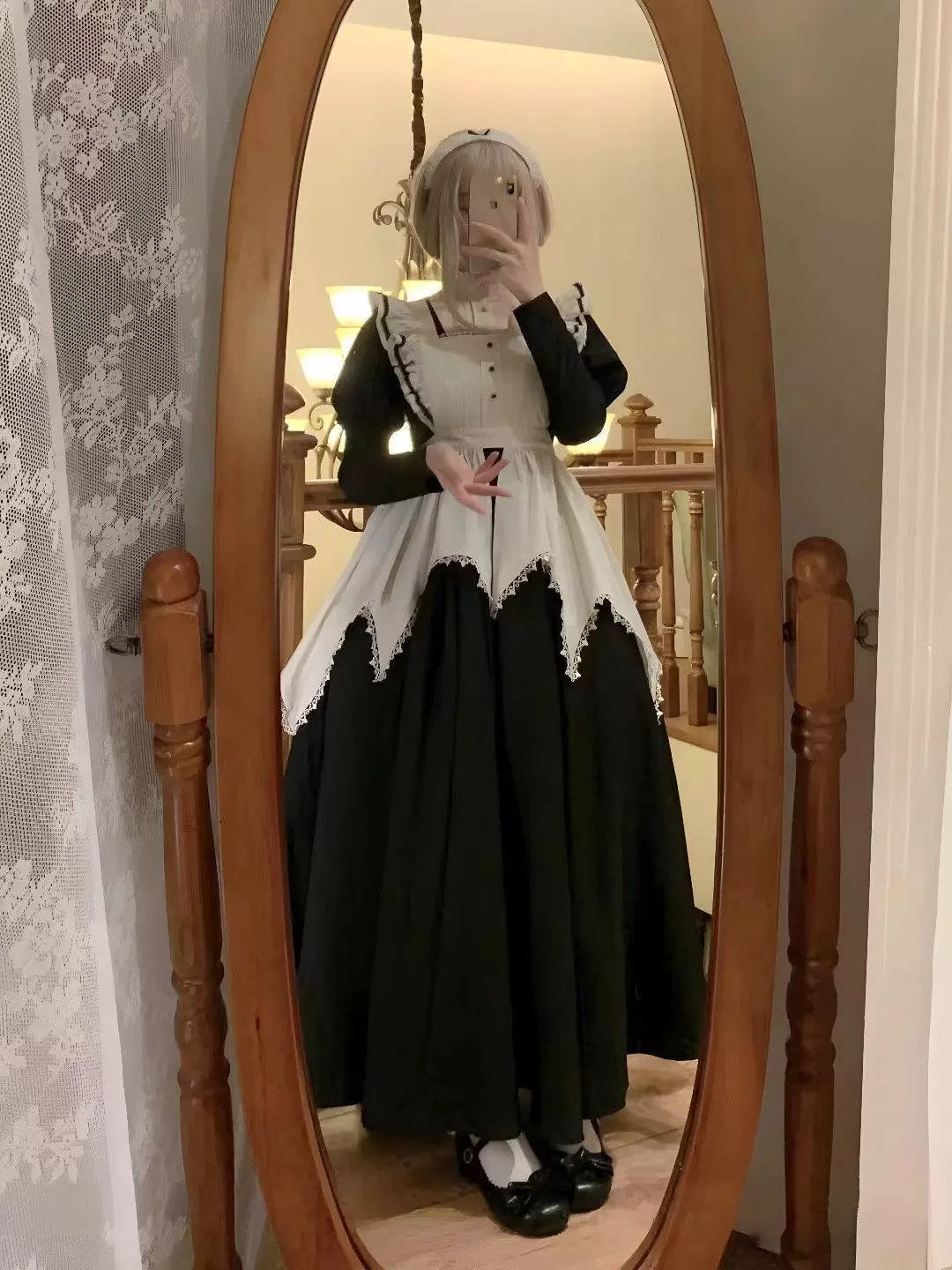 Sweetheart Dream Machine - Nun's Apron - Black OP Dress with White Apron