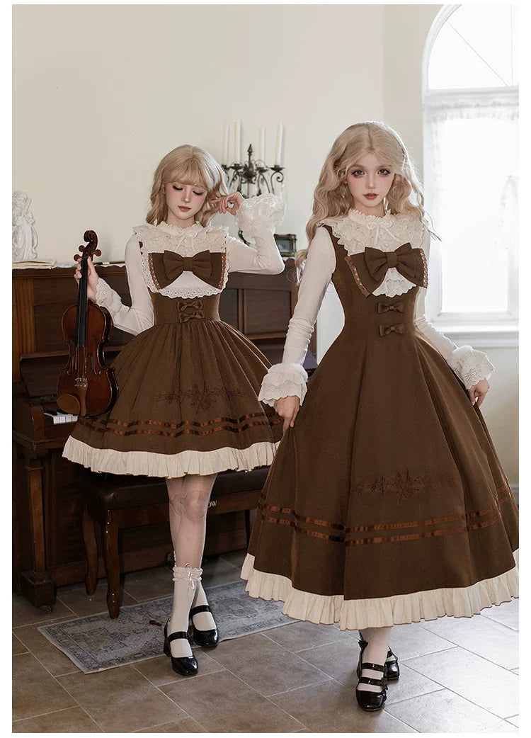 With PUJI - Oak Melody - Classic Lolita JSK, Bust Supporting Dress