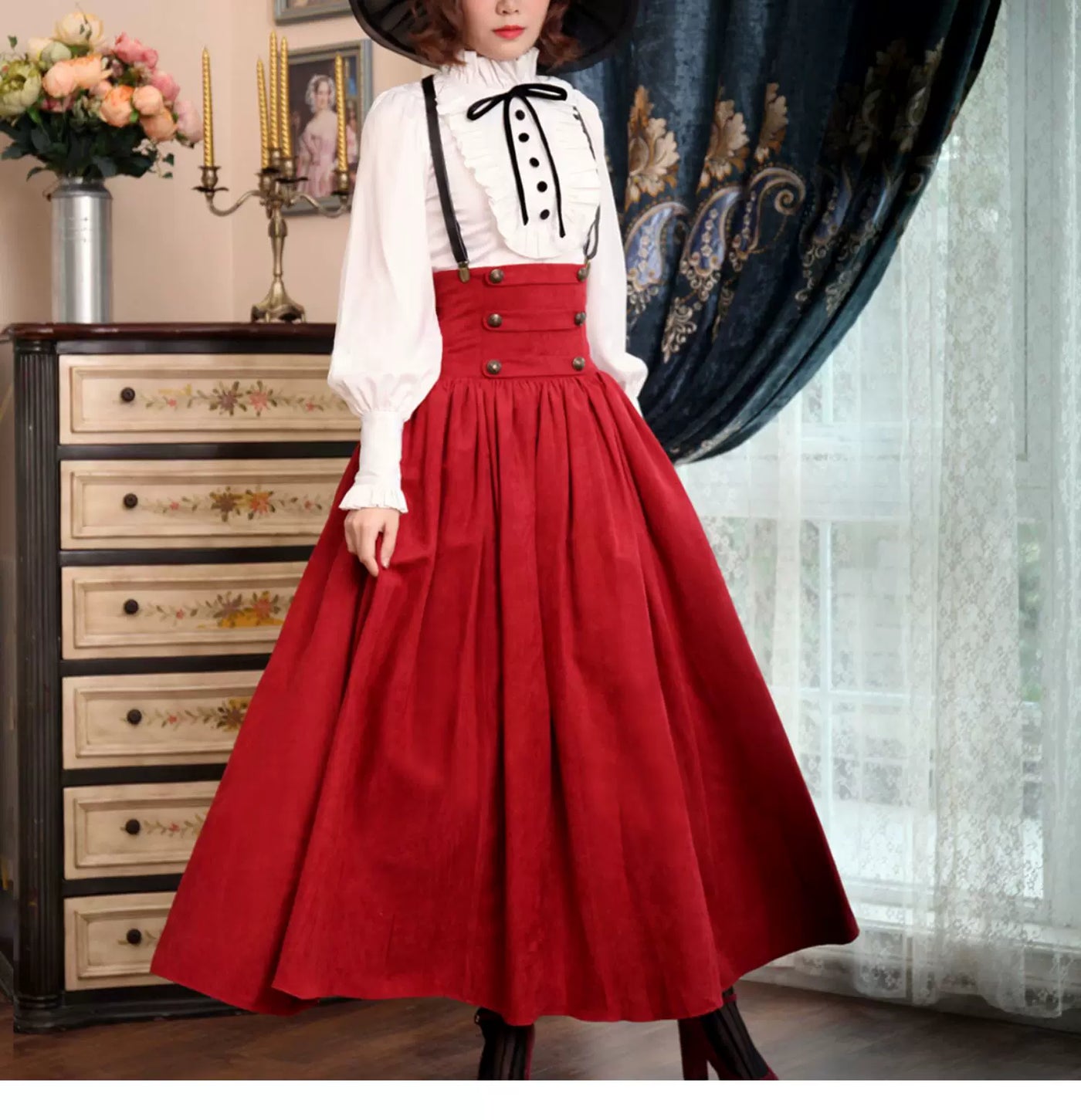 LACE GARDEN - Magic Academy - Leg-of-Mutton-Sleeve Ruffle Blouse