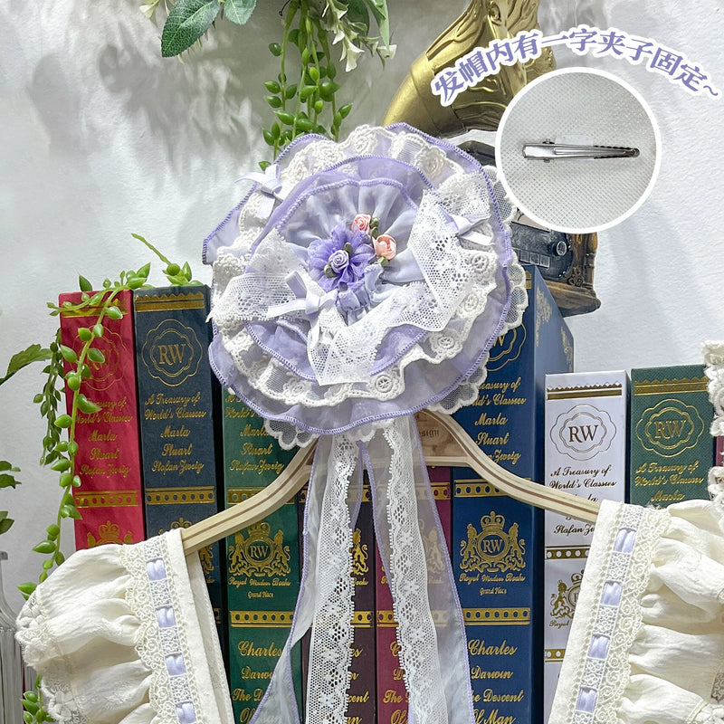 Treasure Box Lolita - Glazed Spring Mirror - Embroidered Doll-Style JSK Dress Set - detail view 6