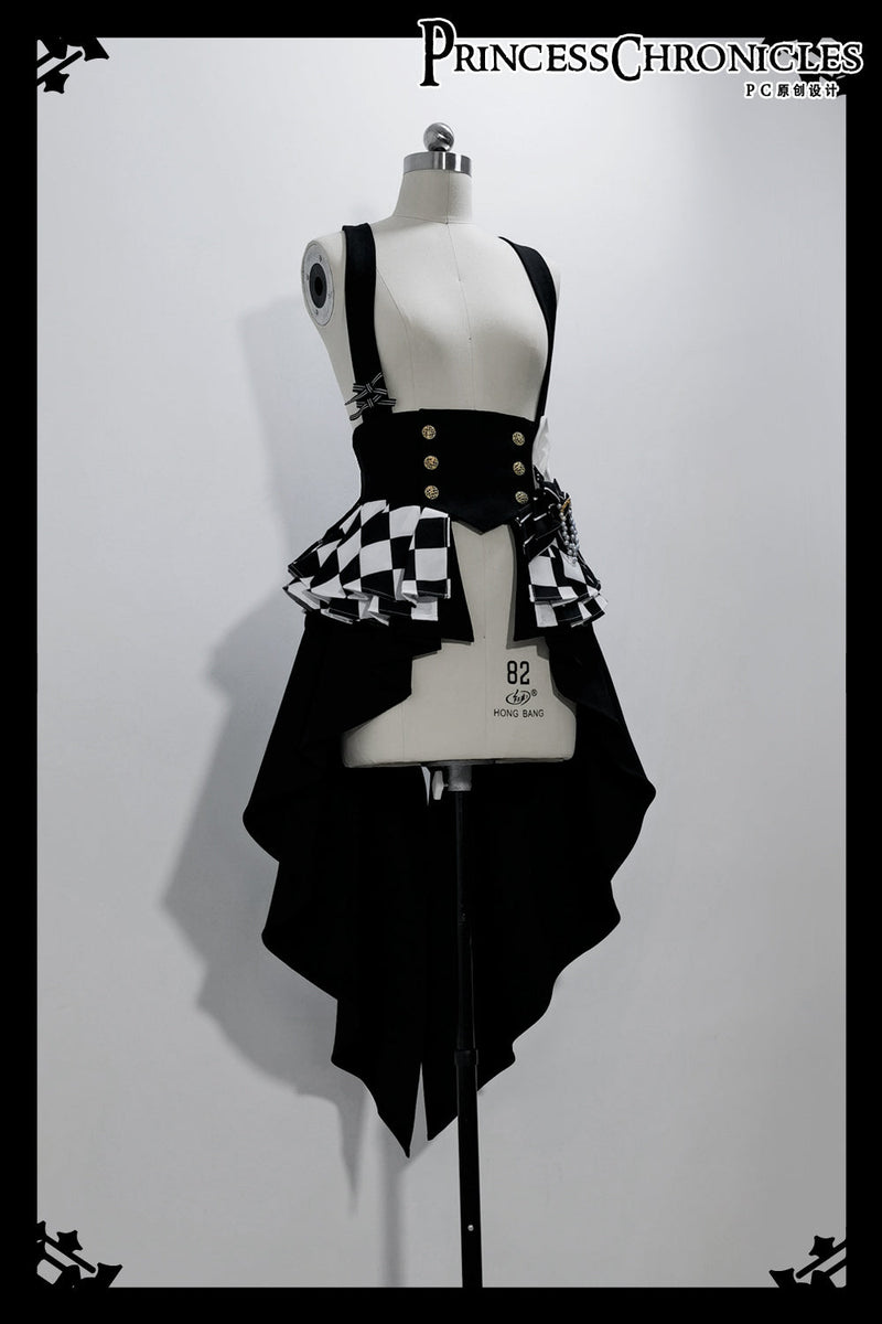 Rabbit Theater - Chessboard Ouji Fashion Shirt Set S Waist Cincher - in stock