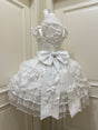 White JSK camisole dress + back bow / S