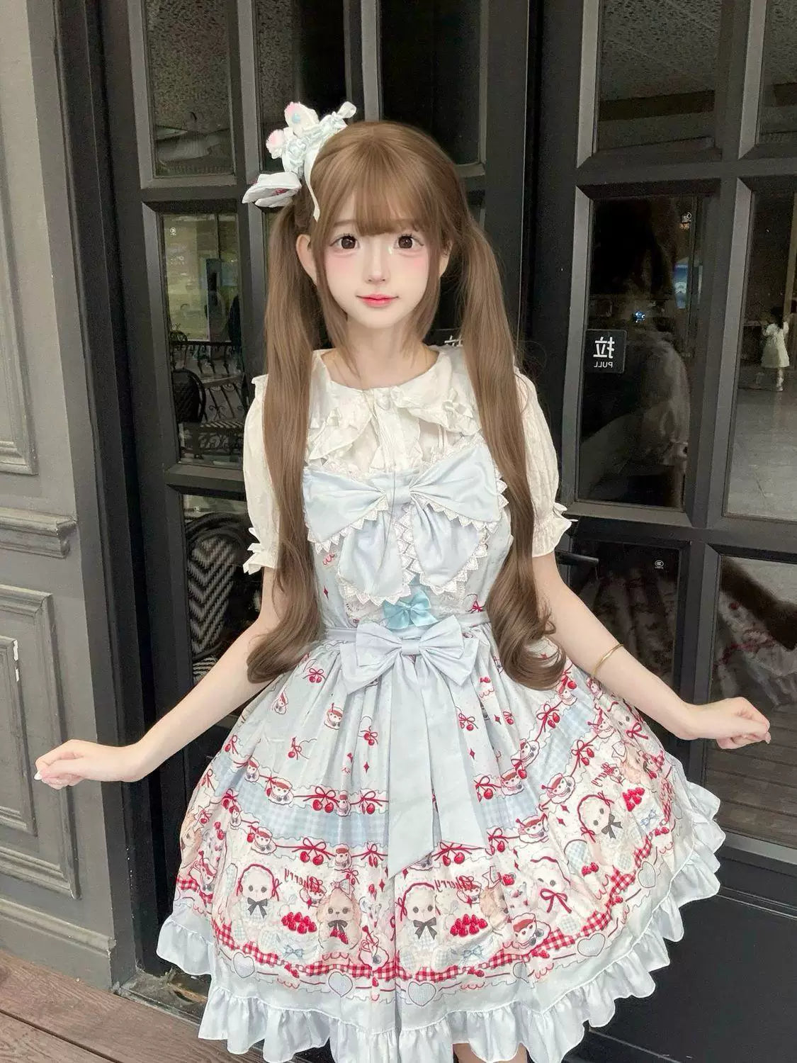 Sweetheart Dream Machine - Cherry Sweet Pie - JSK Dress with Cherry and Gingham Print
