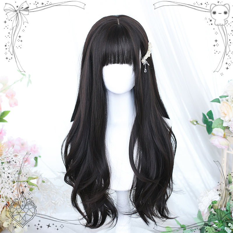 Dalao Home - Lolita Long Curly Natural Cold - Brown Wig Wig