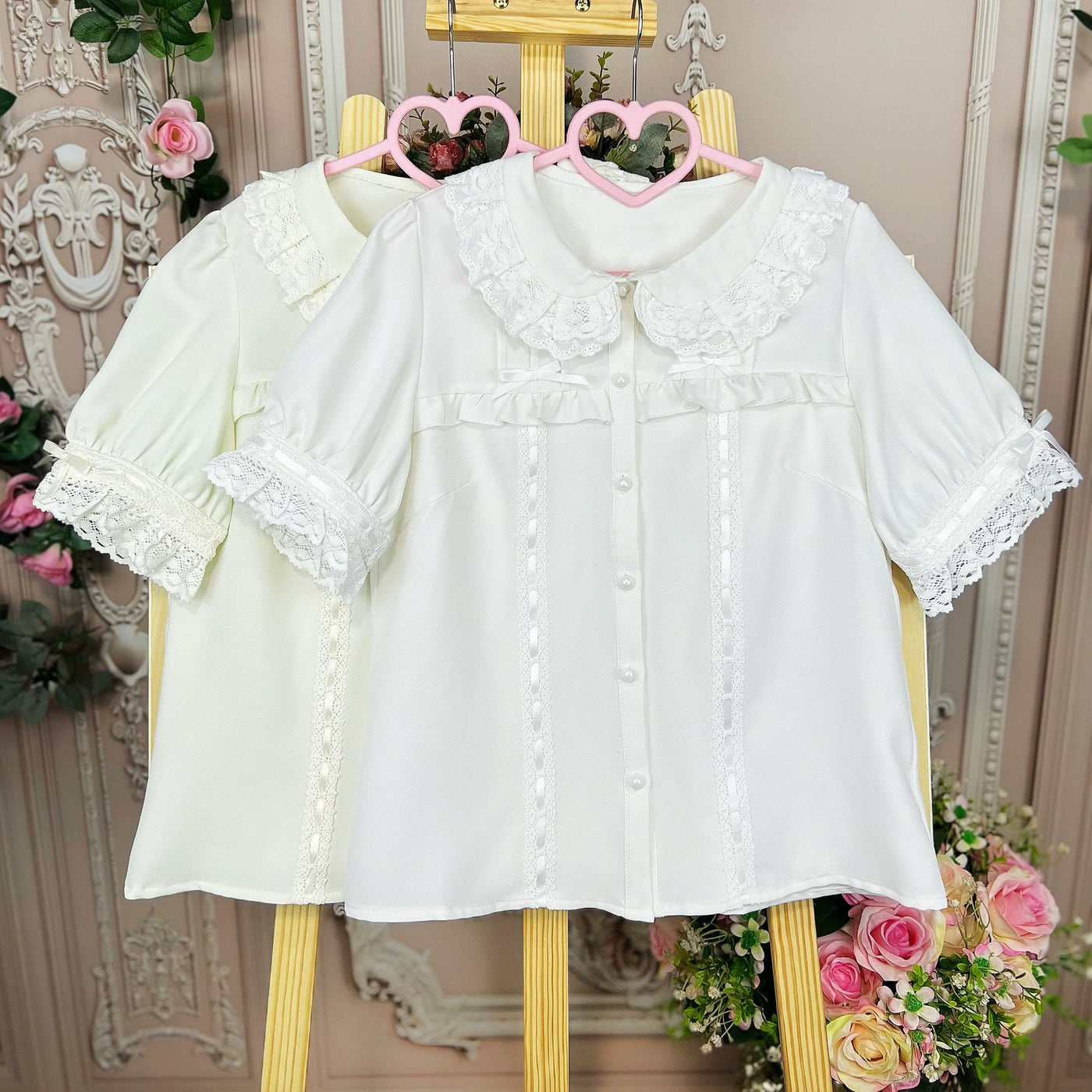 DMFS Lolita - DMFS - Sweet Lolita Shirt Vintage Doll Collar Summer Top