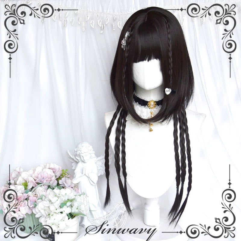 Black-brown straight jellyfish wig - view 3