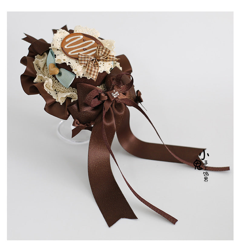 Xiaogui - Sweet Lolita Headband and Top Hat - with Candy Details Headwear