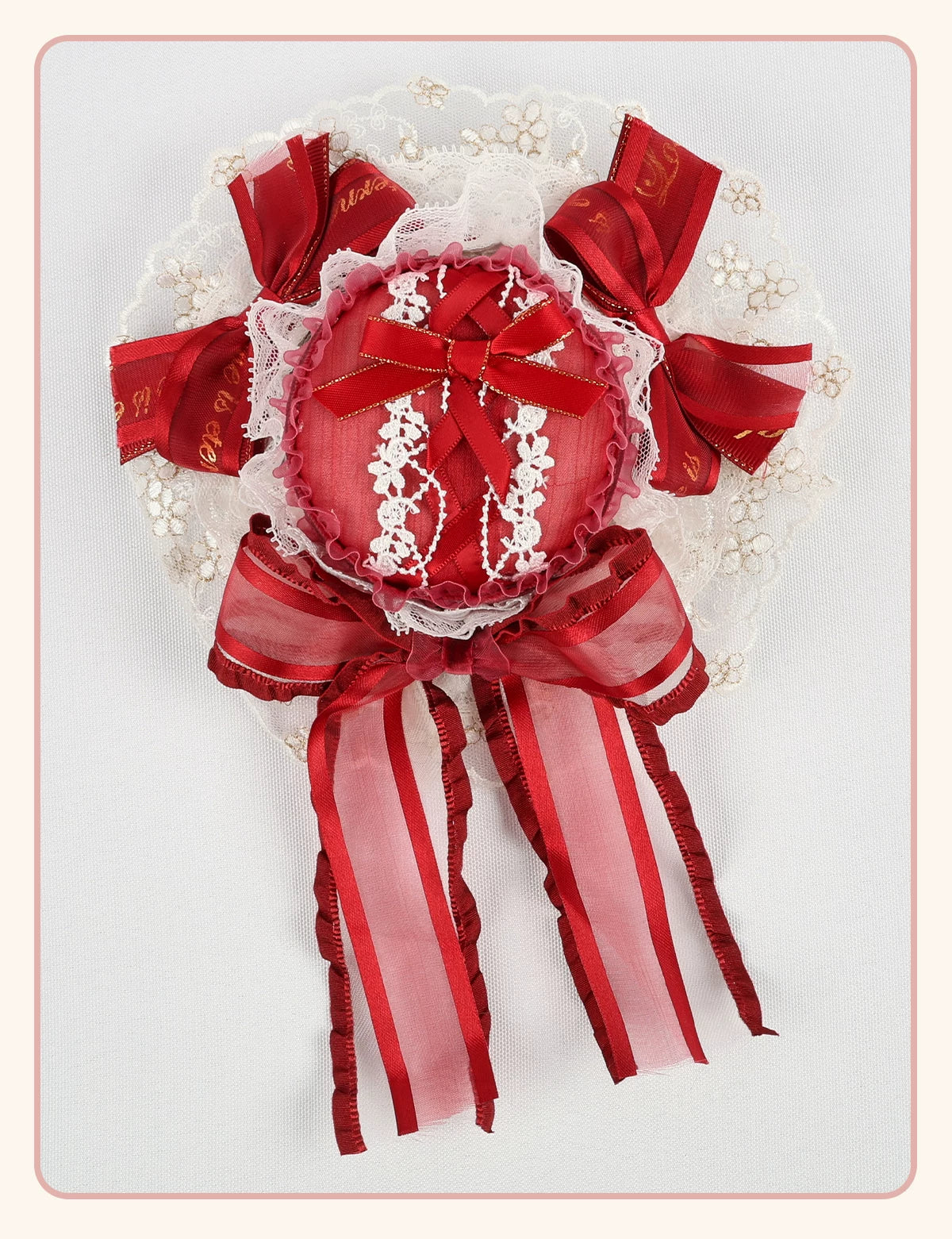 Stardust Rose - Rose Bow Collection - Headwear with red rose motifs