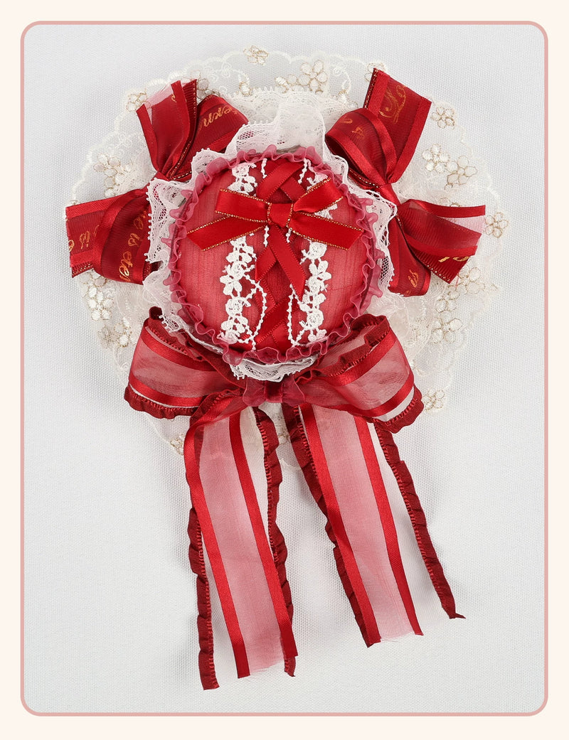 Stardust Rose - Rose Bow Collection - Headwear with red rose motifs