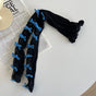 Black + medium blue bow / One Size