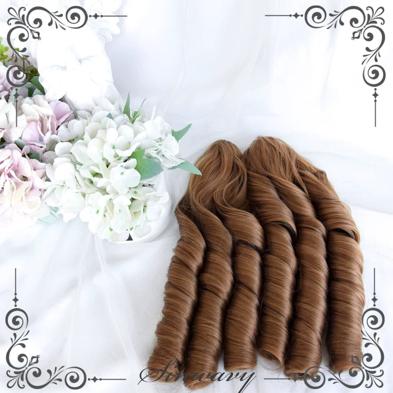 Honey golden brown Roman-curl Lolita wig - view 5