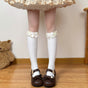 White calf socks / One Size