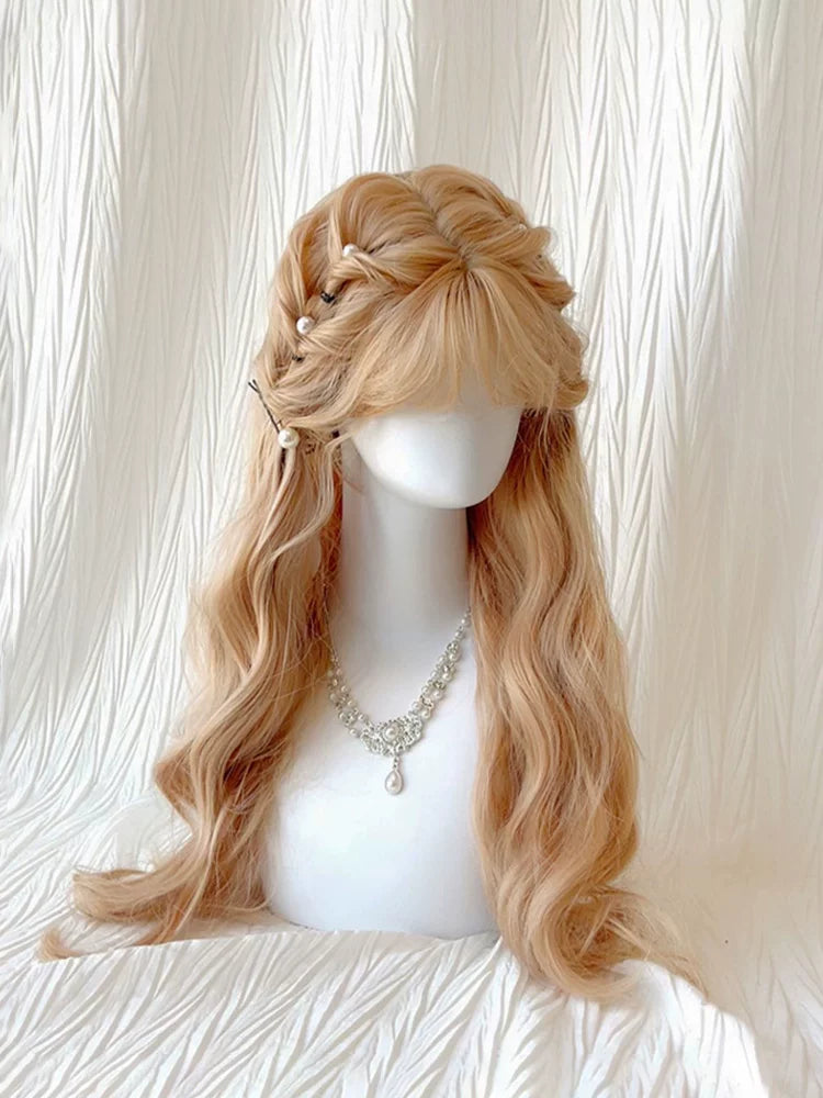Kunkun Fish pink gold wavy curl wig - view 1