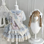 Full set, light blue + sash + chest panel + train, in stock / S