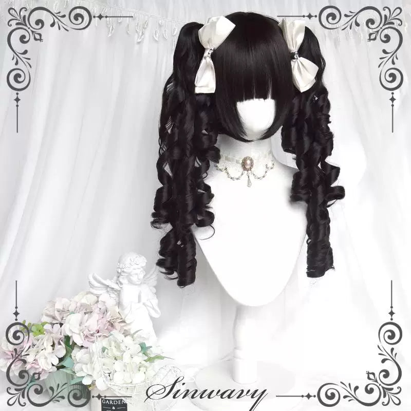Sinwavy black Roman curl twin ponytail wig - view 4