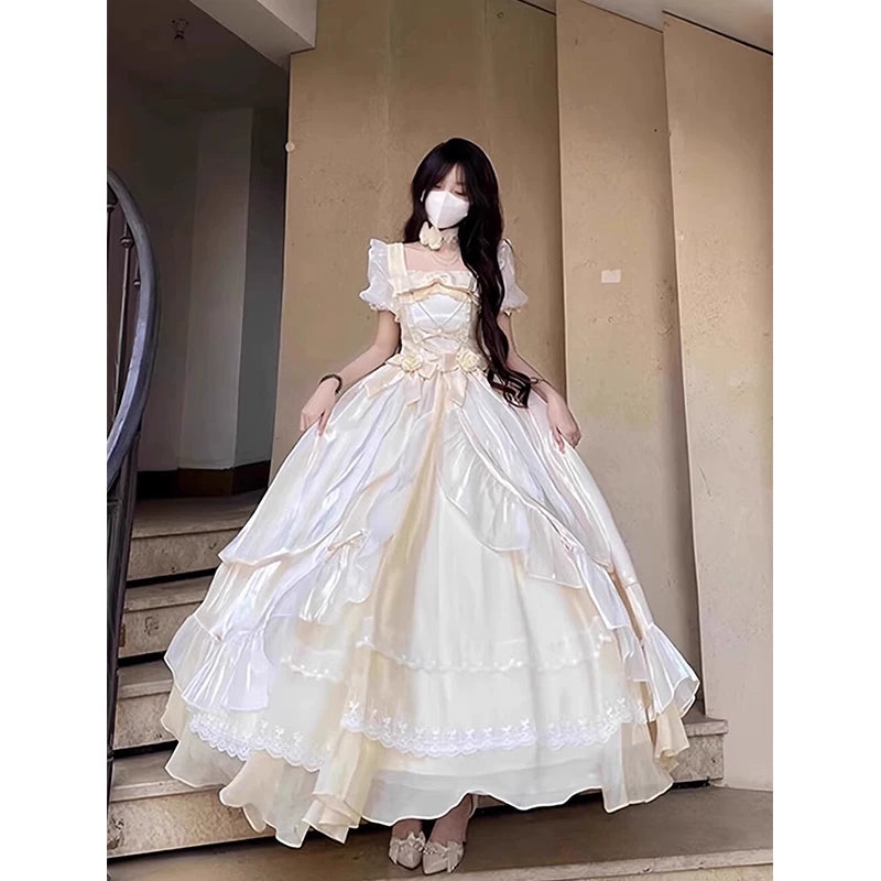 Flora Muse - Sweet Lolita Ballgown - Pink formal lolita one-piece