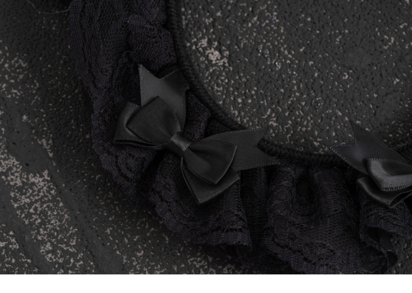 Strange Sugar - Gothic Lolita Lace Black Headband - Headwear