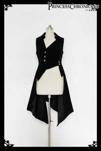 Princess Chronicles - Red Shadow - Irregular Ouji Lolita Prince Vest - S / Female Vest Only (pre order)