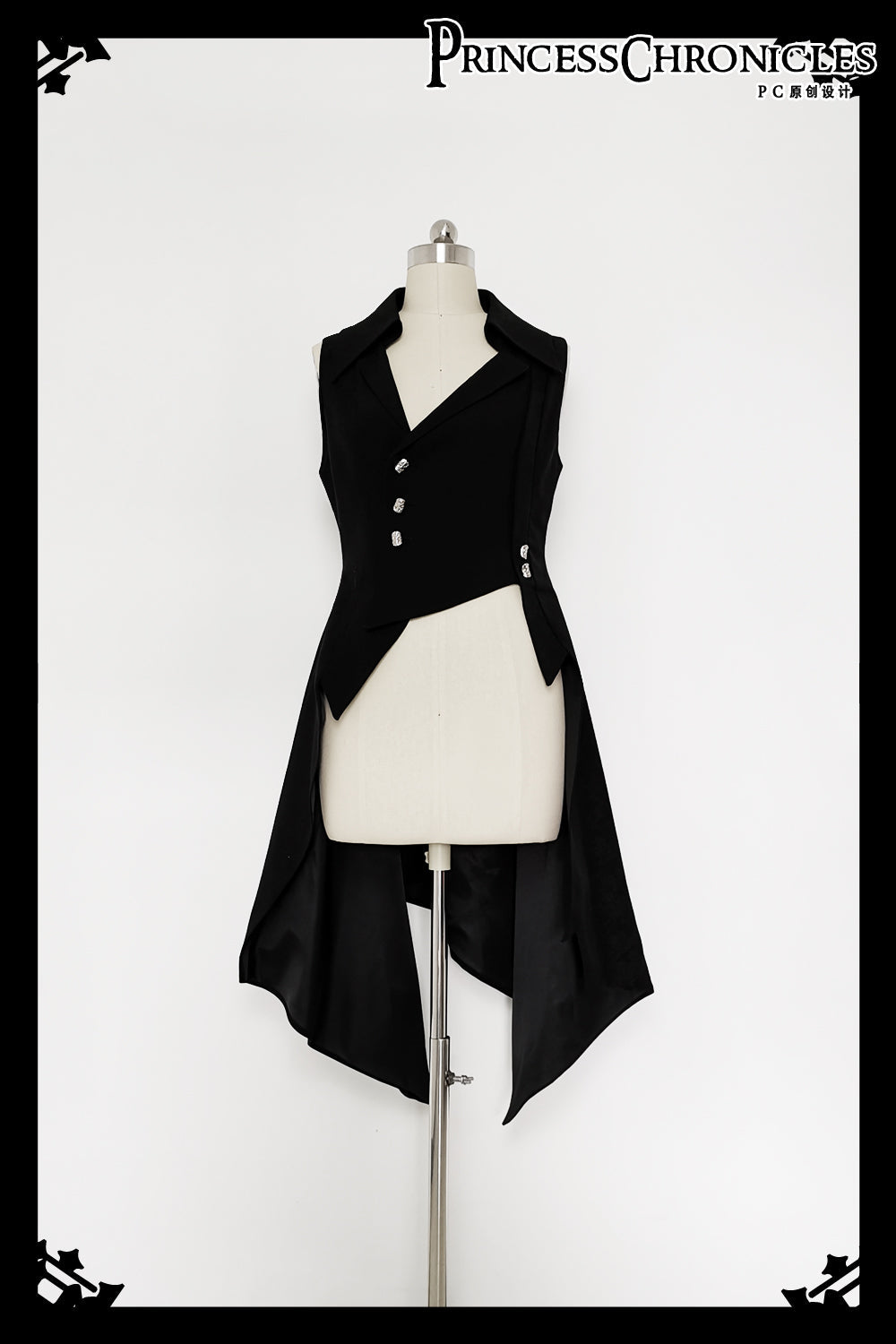 Red Shadow - Irregular Ouji Lolita Prince Vest S Female Vest Only