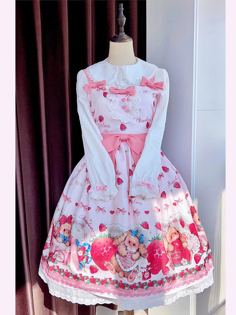 Yueele - Pink Ribbon - Plus-Size Lolita Outfit Set - detail view 5