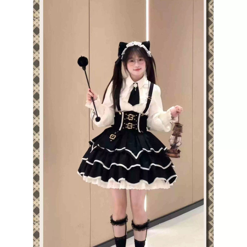 Little Red Riding Hood Steampunk Christmas Lolita Outfit — additional product view