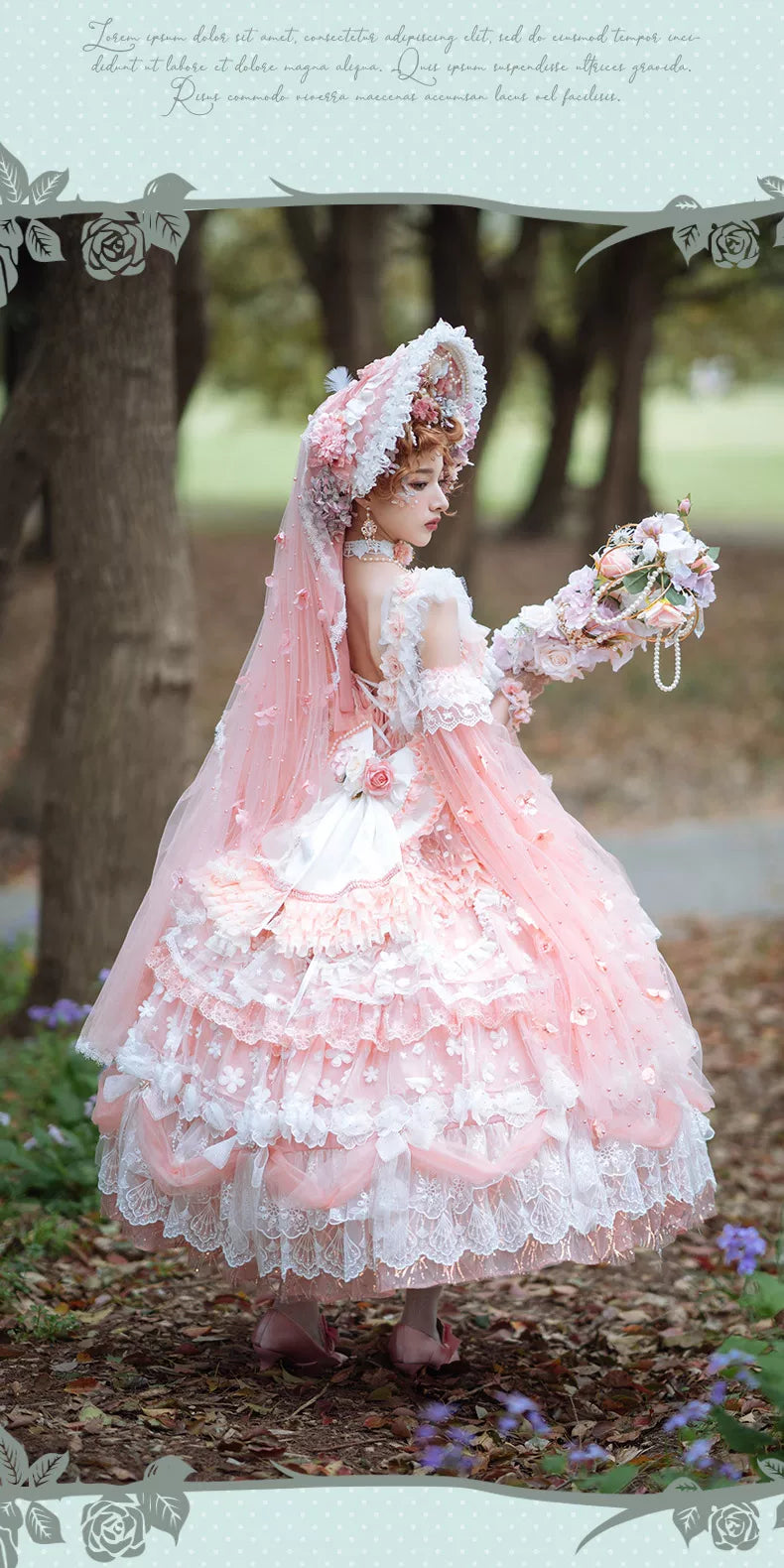 Cat Fairy - Sprite Fairy - Bridal chiffon JSK with multi-tiered