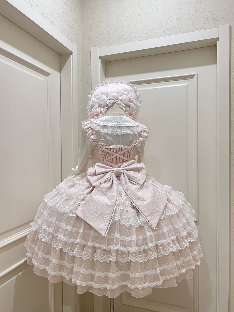 Sugar Girl - Dream Prelude - Dreamy Princess Lolita JSK Dress Suit, Tiered Lace