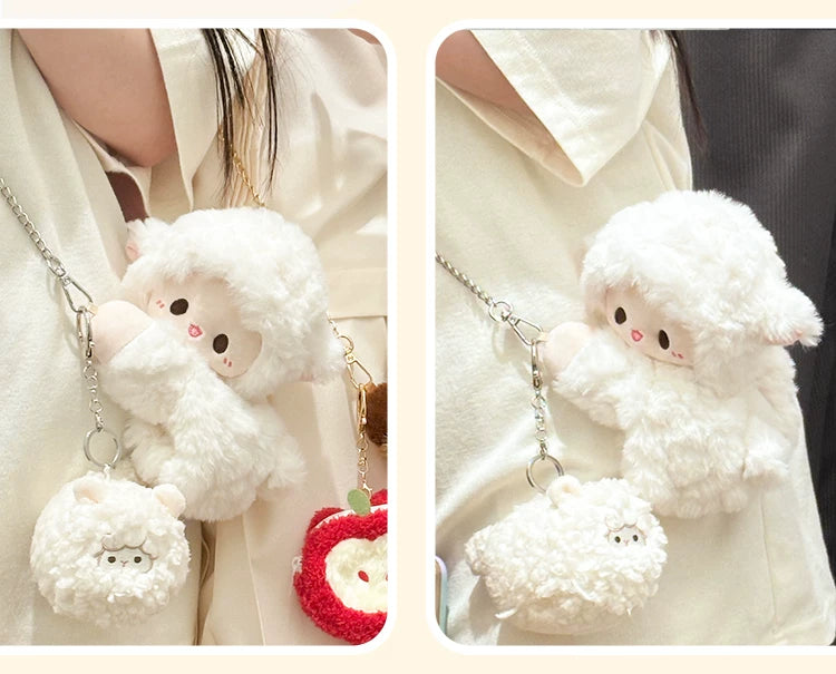 LambGuli - Little Sheep Flop - Plush Bag with a Lying Animal Silhouette