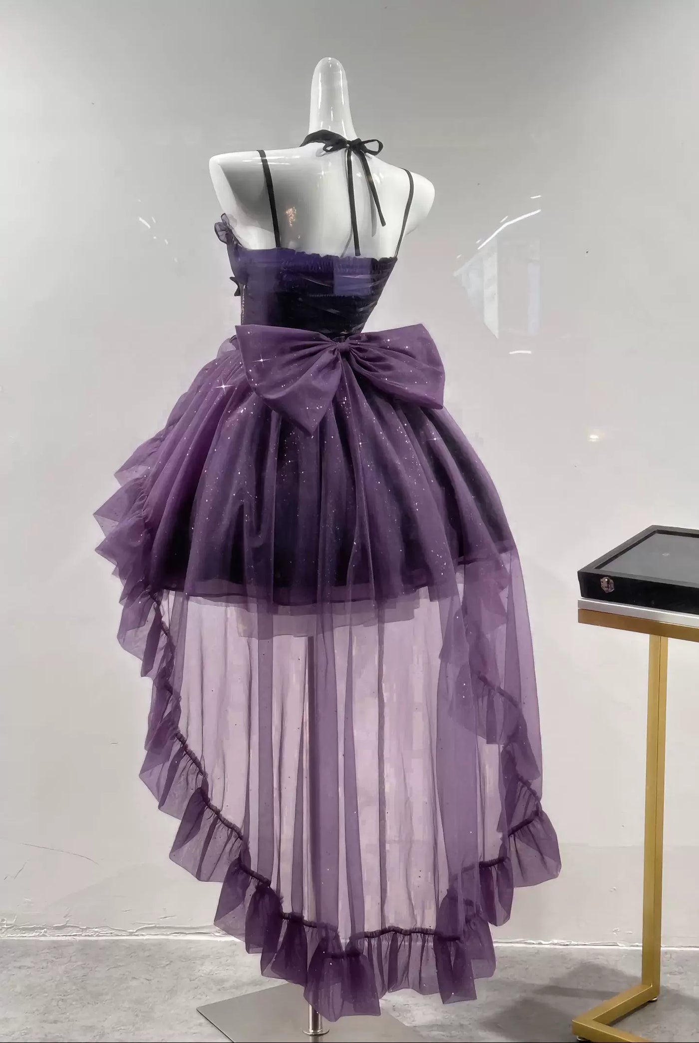 Creamy - Violet Stardust - Purple Lolita skirt set with a sparkling train