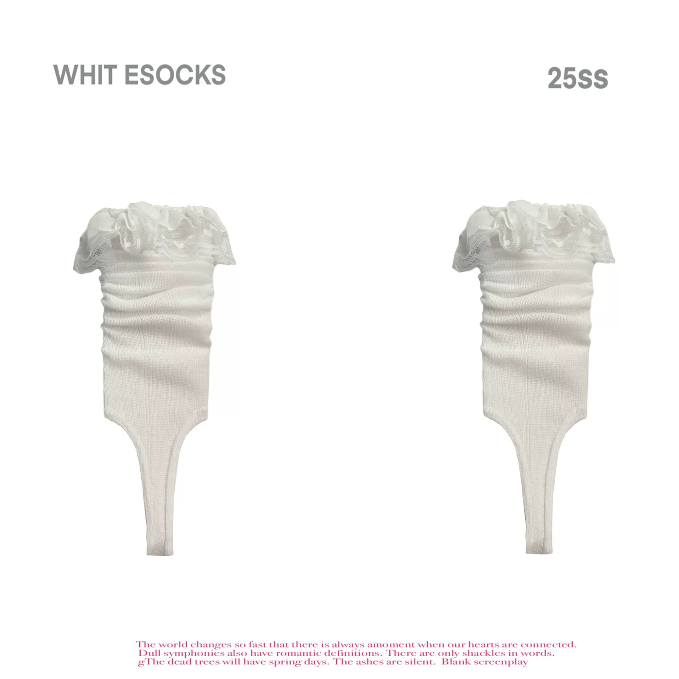 White Socks - Scrunch Stirrup - Thin Mid-Calf Stirrup Socks with Scrunch Shaping