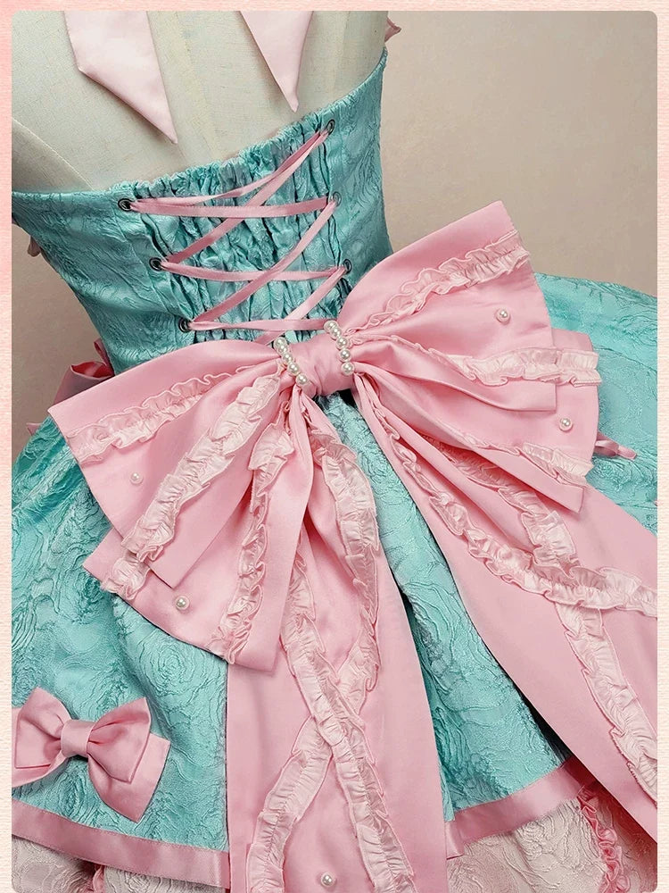 Alice Girl - Sweetheart Petal - Sweet Lolita Petal Hem JSK Dress, Halter Neckline