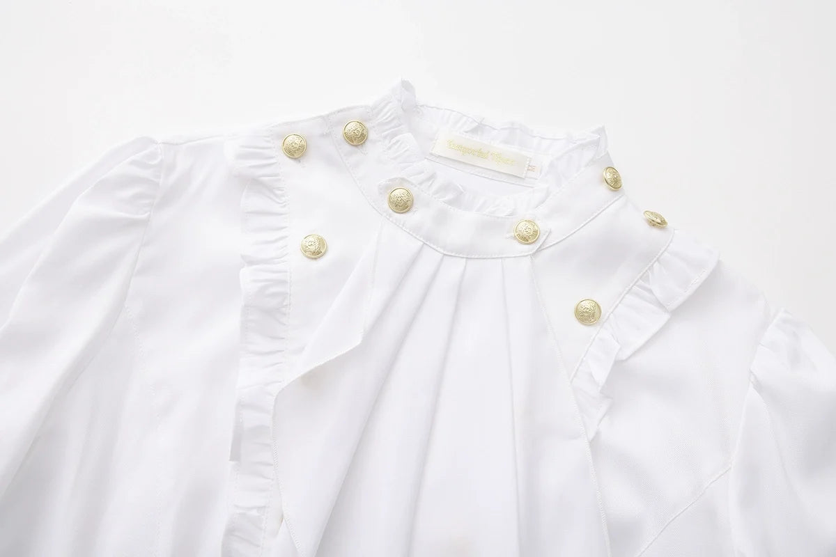 Immortal Thorn - Retro Ouji Lolita Blouse - Detachable Jabot Innerwear