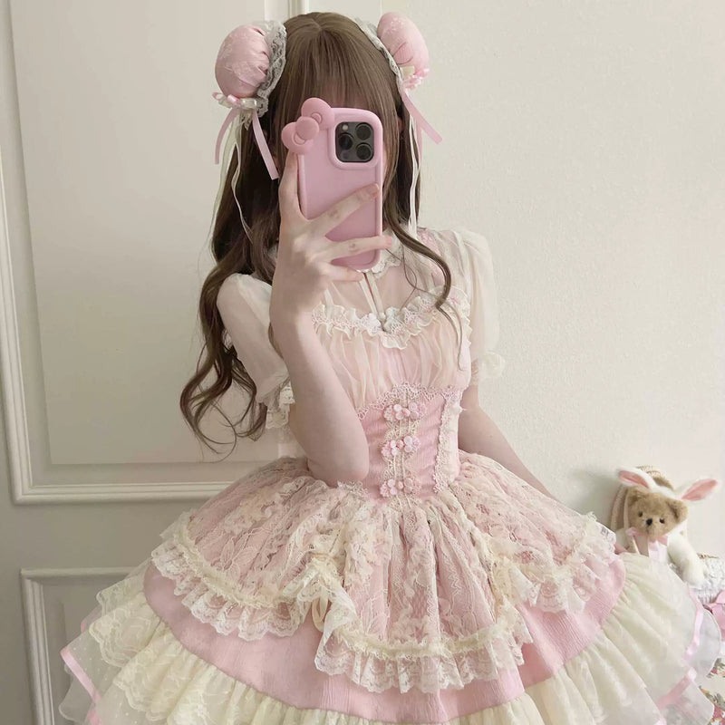 Sugar Girl - Hua Ji Fu Lei - Chinese Style Lolita JSK Dress Ballet Style Innerwear Set